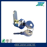Serrures électriques fiables à crochet de 19 mm en alliage de zinc chromé brillant certifiées ISO9001 pour la sécurité des salles financières, 2 clés JIN TAY