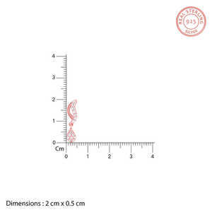 Rose Gold Wavecrest <b>Fashion</b> Drop <b>Earrings</b> - Product Image 4