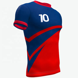 Maillots de football personnalisés en polyester sublimé, respirants, à séchage rapide, avec noms et numéros personnalisés, col rond, unisexe, adulte - Product Image 2
