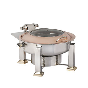Luxurious Stainless Steel Food Warmer Chafing Dish Nickel Plated Finished Catering Service Equipment Hot Food <b>Server</b> Dish - Product Image 3