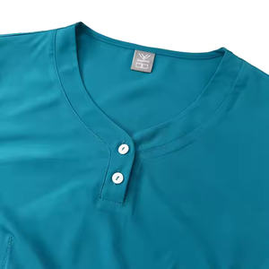 2025 pas cher Polyester col en V fendu logo personnalisé uniformes d'hôpital gommages médicaux gommages costumes infirmière gommage uniforme ensemble - Product Image 4