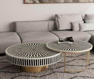 Taburete de Resina con Incrustaciones de Hueso para Decoración del Hogar, Taburete de Muebles con Incrustaciones de Hueso Más Vendido, Taburete con Incrustaciones de Hueso de Diseño Más Reciente, Precio de Fábrica - Product Image 3