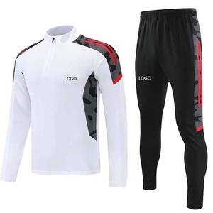 Camisetas de Fútbol Personalizadas al por Mayor, 100% Poliéster, Cuello en V, Manga Corta, Ligeras, de Secado Rápido, Uniformes para Clubes de Entrenamiento Masculino - Product Image 2