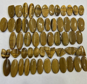 Piedra de cristal de ojo de tigre Natural de grado AAA +, par de piedras preciosas sueltas para Reiki, energía curativa, Decoración, regalo, piedra de ojo de tigre de calidad - Product Image 4