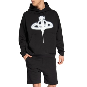 Conjunto de sudaderas con capucha para hombre con serigrafía de diseño personalizado de la mejor calidad Sudadera con capucha corta de alta calidad para adultos para otoño y verano - Product Image 1