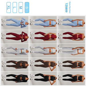 Venta directa de fábrica, chándal de Fitness sin costuras, conjunto de Yoga de entrenamiento transpirable para mujer, sujetador sólido de talla grande XL XXL, estampado de cintura - Product Image 6