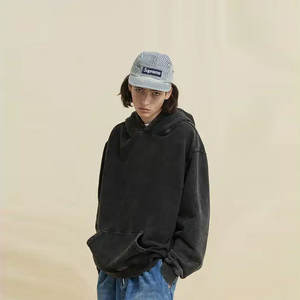 Fabricants de sweats à capuche avec lavage personnalisé Sweats à capuche basique en coton mélangé de bonne qualité Patch Logo Regular Fit Distressed Winter Embroidered - Product Image 4