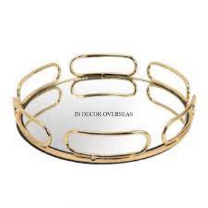 Mesa de centro de mesa de café para hotel y restaurante, bandeja de espejo de forma redonda para servir comida y otros artículos a un precio impresionante - Product Image 2