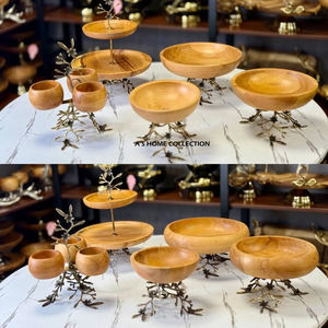 Admirable fleur Design brillant blanc couleur bol de service décoratif artisanal luxe maison vaisselle accessoire - Product Image 3