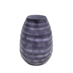 <b>Set</b> of <b>3</b> Iron Flower <b>Vase</b> Medium Size Light Green Wood Texture Plating Luxury Design Flower Pot for Wedding and Home Decoration - Product Image 2