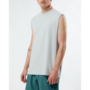 Camisetas sin mangas de talla grande para hombre, camisetas sin mangas transpirables de algodón de estilo callejero para verano, camisetas sin mangas para hombre - Product Image 2