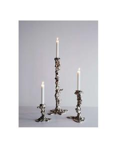 Bougeoir en métal doré avec une brillance élégante et des bras en spirale pour les tables de salle à manger ou les réceptions de mariage - Product Image 4