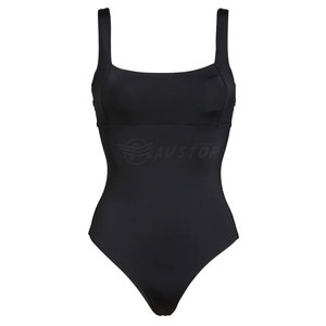 Maillot de bain durable sans couture confortable couleur noire respirant femmes maillot de bain - Product Image 1