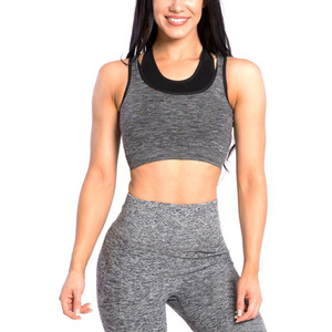 Soutien-gorge de Fitness à soutien élevé pour femmes en gros soutien-gorge de Yoga sportif à dos croisé respirant vêtements de sport actifs soutien-gorge de sport sans couture réglable - Product Image 1