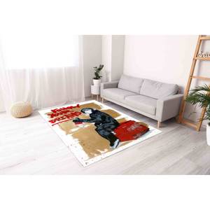 Banksy Monkey Graffiti <b>Chenille</b> <b>Rug</b> - Modern Accent <b>Rug</b>, Printed <b>Rug</b>,Nonwoven Thin <b>Rug</b> - Product Image 4