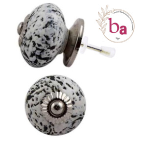 Etched Distressed Ceramic Silver Hardware Drawer <b>Door</b> Cabinet Handle Pulls Furniture knobs and Handles - Product Image 1