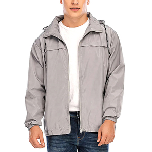 Veste coupe-vent en nylon et polyester légère avec logo personnalisé OEM Design 2026 pour hommes, veste coupe-vent en toile de haute qualité - Product Image 2