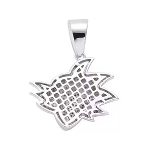 Collier pendentif visage Goku Dragon Ball Z en Moissanite micro-pavée, style Hip Hop - Product Image 3