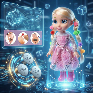 2 Muñecas de Moda de 38 cm con Luz RGB y Música, Juguetes de Plástico a Pilas para Niños - Product Image 5