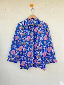 Ropa de dormir India hecha a mano de algodón 100% en elegante estampado floral estilo casual de lujo para vacaciones de otoño Primavera Verano suministro ODM - Product Image 6