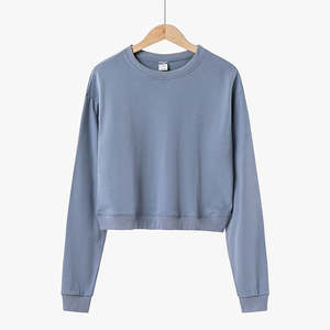 Sudaderas de Invierno Personalizadas para Mujer, 100% Algodón, la Mejor Calidad, Transpirables, Ligeras, con Logotipo Frontal, Teñido Liso, MOQ Bajo - Product Image 1