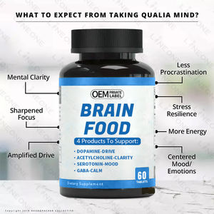 Cápsulas de Cogumelo com <span class=keywords><strong>Ginkgo</strong></span> <span class=keywords><strong>Biloba</strong></span> e Bacopa Monnieri, Suplementos Nootrópicos Veganos com DHA para o Cérebro de Marca Própria - Product Image 5