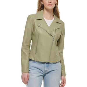 Chaqueta de cuero genuino para mujer Ropa de talla grande con relleno de algodón y técnicas impresas de tela de lona transpirable - Product Image 3