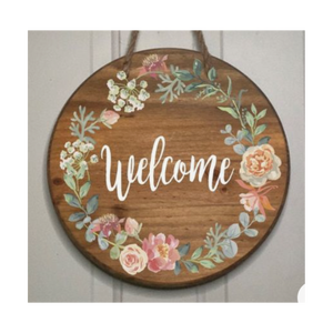 ป้ายไม้สไตล์บ้านไร่แบบวินเทจ ป้ายแขวนต้อนรับ งานทำมือ สไตล์ Shabby Chic ติดตั้งง่าย สำหรับตกแต่งผนังภายนอก - Product Image 3