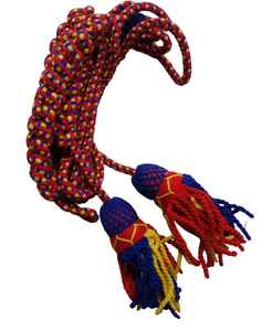 This is a multi-color wool bugle <b>cord</b>, typically used with a B-flat bugle - Product Image 3