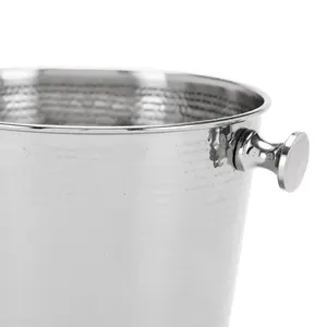 Seau de refroidisseur de vin d'acier inoxydable martelé moderne en vrac pour le vin, le champagne et les boissons | Barware d'OEM pour des hôtels et des restaurants - Product Image 5