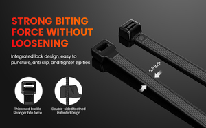 Bridas de nailon autoblocantes de doble cara con dientes de doble cara de alta resistencia de 8,8*610mm con certificación UL Type21 - Product Image 3