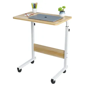 Movable Simple Modern Mobile Lift Table Adjustable Wheels Height Notebook Computer Table Foldable Laptop Desk