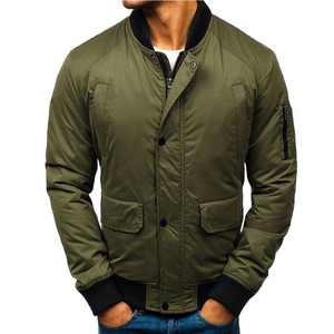 2024 Streetwear Bomber Jacket Otoño Invierno Hombres Mejor calidad 100% Poliéster Bomber Jacket con logotipo personalizado - Product Image 1