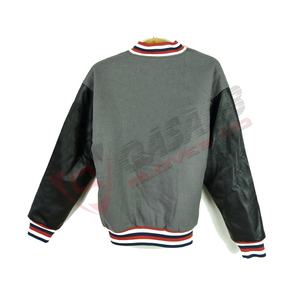 2025 mode haute qualité Chenille-broderie Lettermen hommes collège manches en cuir vestes de Baseball personnalisées - Product Image 2