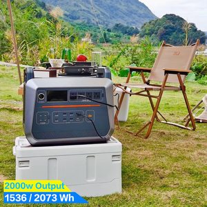 Générateur <span class=keywords><strong>Solaire</strong></span> Portable MPPT <span class=keywords><strong>2000W</strong></span> 1536Wh/2073Wh à Charge Rapide pour Urgences, Station d'Énergie avec Lampe Torche pour Maison, <span class=keywords><strong>Camping</strong></span> et Voiture - Product Image 6