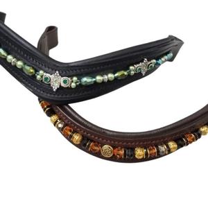 สร้อยข้อมือหนังรูปม้าสไตล์อังกฤษสีดำมีหลายสีประดับด้วยลูกปัดไข่มุกดีไซน์ตามสั่ง - Product Image 4