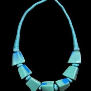 Conjunto de collares de madera de tendencia, gargantillas de eslabones de estilo personalizado, forma de bola Natural, bordado colorido, cuentas de vidrio de semilla, joyería de fiesta - Product Image 3