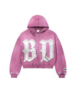 Pantalon 2 pièces avec fermeture éclair pantalon ample avec logo personnalisé de marque streetwear - Product Image 3