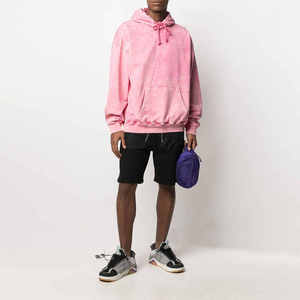 Sweats à capuche délavés à l'acide de grande taille, de couleur unie, de conception personnalisée, sweats décontractés pour hommes, meilleures ventes - Product Image 2