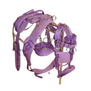 Elegante arnés de conducción de nailon sintético púrpura para Carro de un solo caballo Equipo ecuestre ajustable duradero Productos exclusivos para caballos - Product Image 1