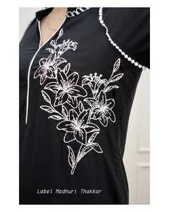 Vente en gros Ensemble de kurta pakistanaise noire tendance de créateur Collection à la mode 2024 pour femmes et filles - Product Image 5