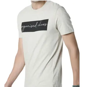 高品质100% 棉夏季定制标志印花t恤男士平纹t恤高级棉210gsm t恤