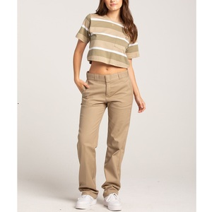 Precio de fábrica Hecho Servicio OEM Pantalones chinos y Pantalones de mujer de color sólido Pantalones chinos de calidad superior de talla grande para mujeres de BD - Product Image 4