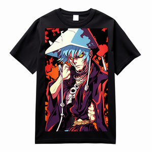 T-shirt surdimensionné pour homme en coton 100% respirant à séchage rapide, imprimé anime, streetwear vintage, lavé, fabriqué au Pakistan - Product Image 2