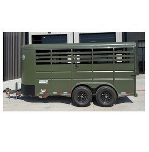 Remorque pour bétail en gros à prix abordable, remorque de transport d'animaux à double essieu pour l'agriculture, expédition mondiale, nouveauté - Product Image 3