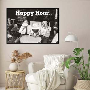 Modern Style Happy Hour <b>Poster</b> Made of Paper for Wall Decor - Product Image 2
