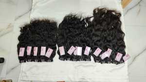 Indio 22 "textura rizada Natural 100% solo donante crudo sin procesar Remy máquina de cabello humano extensiones de trama doble 3 paquetes - Product Image 2