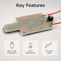 Carte de contrôle PCB GS-6167 pour scelleuse de sacs portative, indicateur LED, interrupteur tactile, module micro-USB