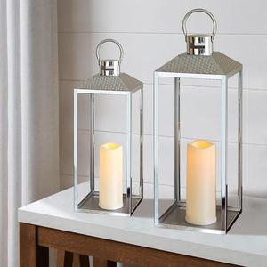Elegance Home Decor Silverware Candle Holder <b>Christmas</b> Decor Metal Stainless Steel Hanging <b>Lantern</b> for Wedding Events Usage - Product Image 6