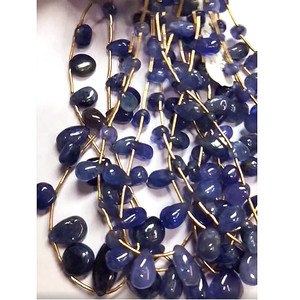 8 hebras de perlas lisas de gota de pera de tanzanita Natural 470 CT lote Iroc ventas cuentas de piedras preciosas sueltas de 12 pulgadas de longitud para joyería - Product Image 3